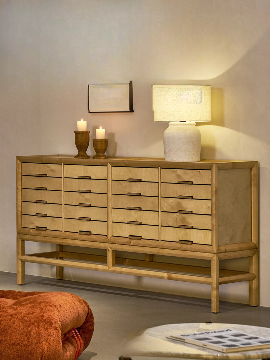 A00006 Cabinet in a finished interior.