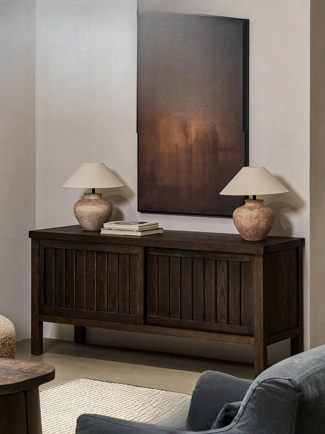 A00042 Cabinet in a finished interior.