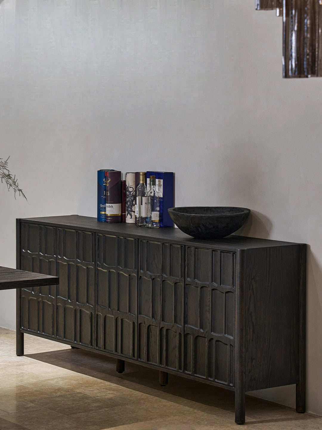 A00053 Cabinet in a finished interior.