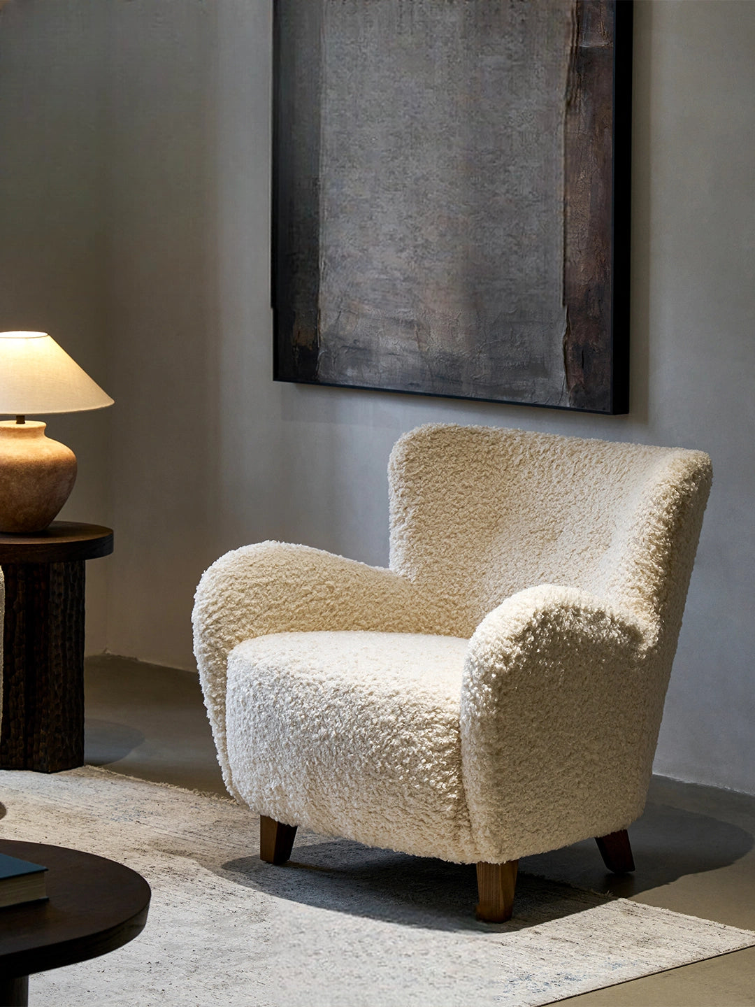 A00015 Lounge Chair in a finished interior.