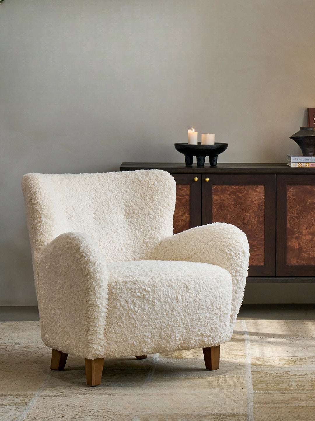 A00033 Lounge Chair in a finished interior.