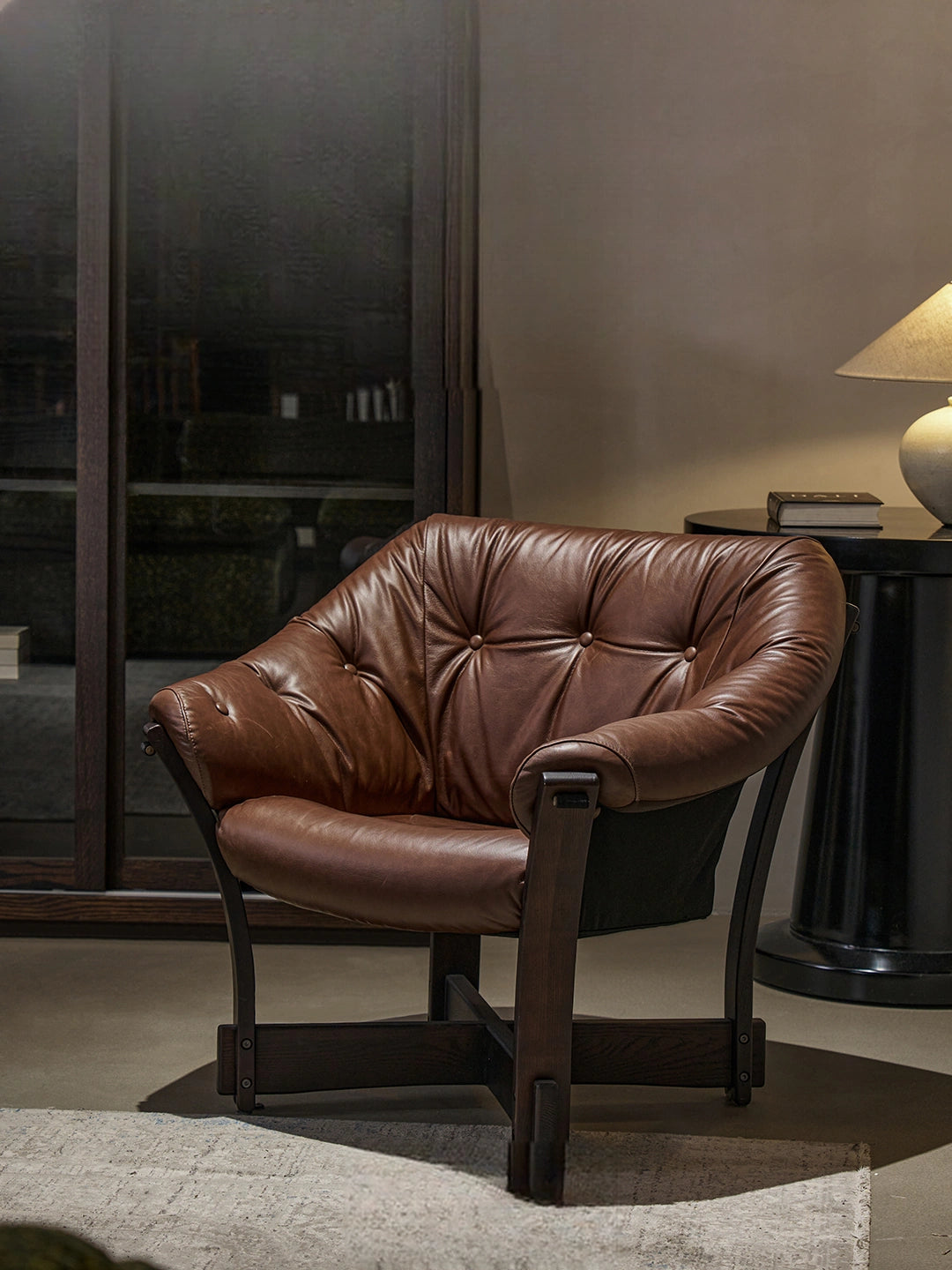 A00039 Lounge Chair in a finished interior.