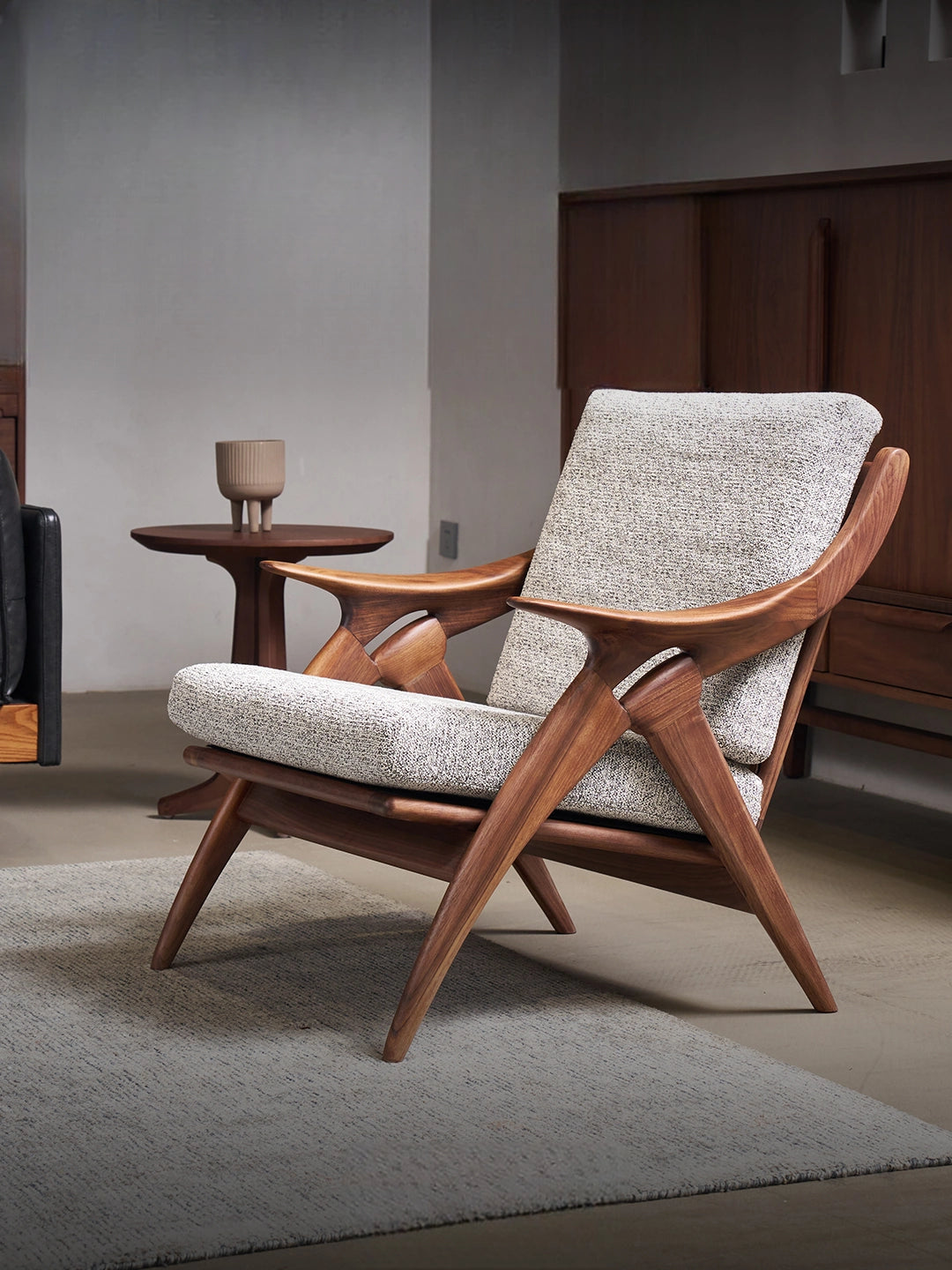 A00048 Lounge Chair in a finished interior.