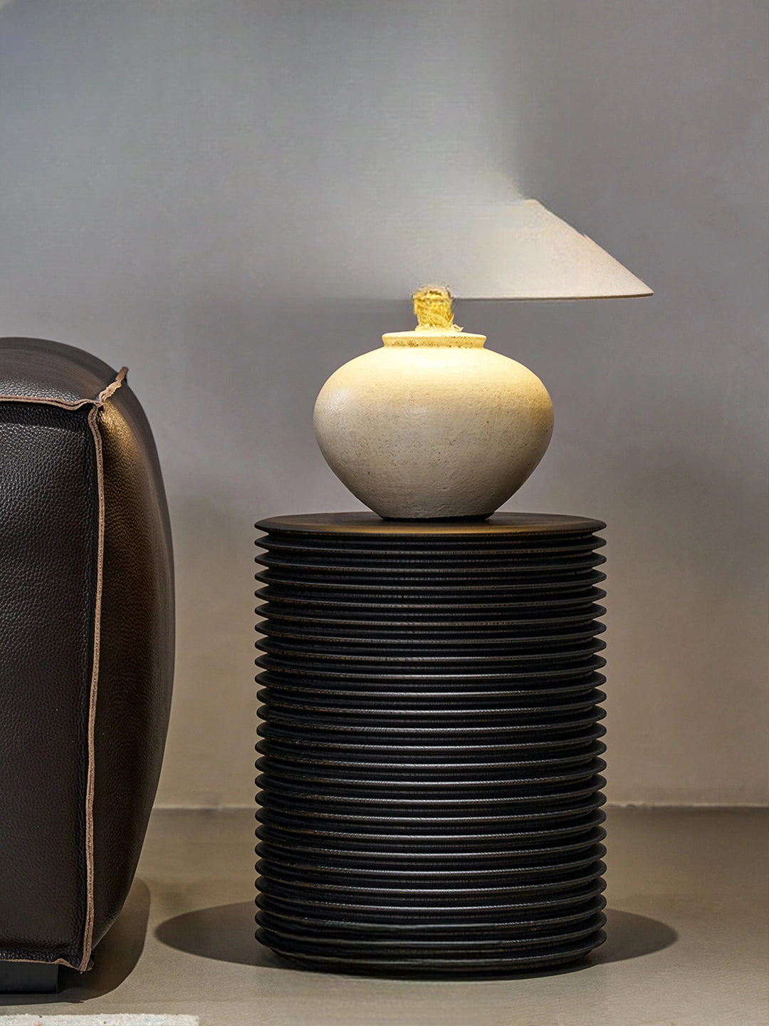 A00014 Side Table in a finished interior.