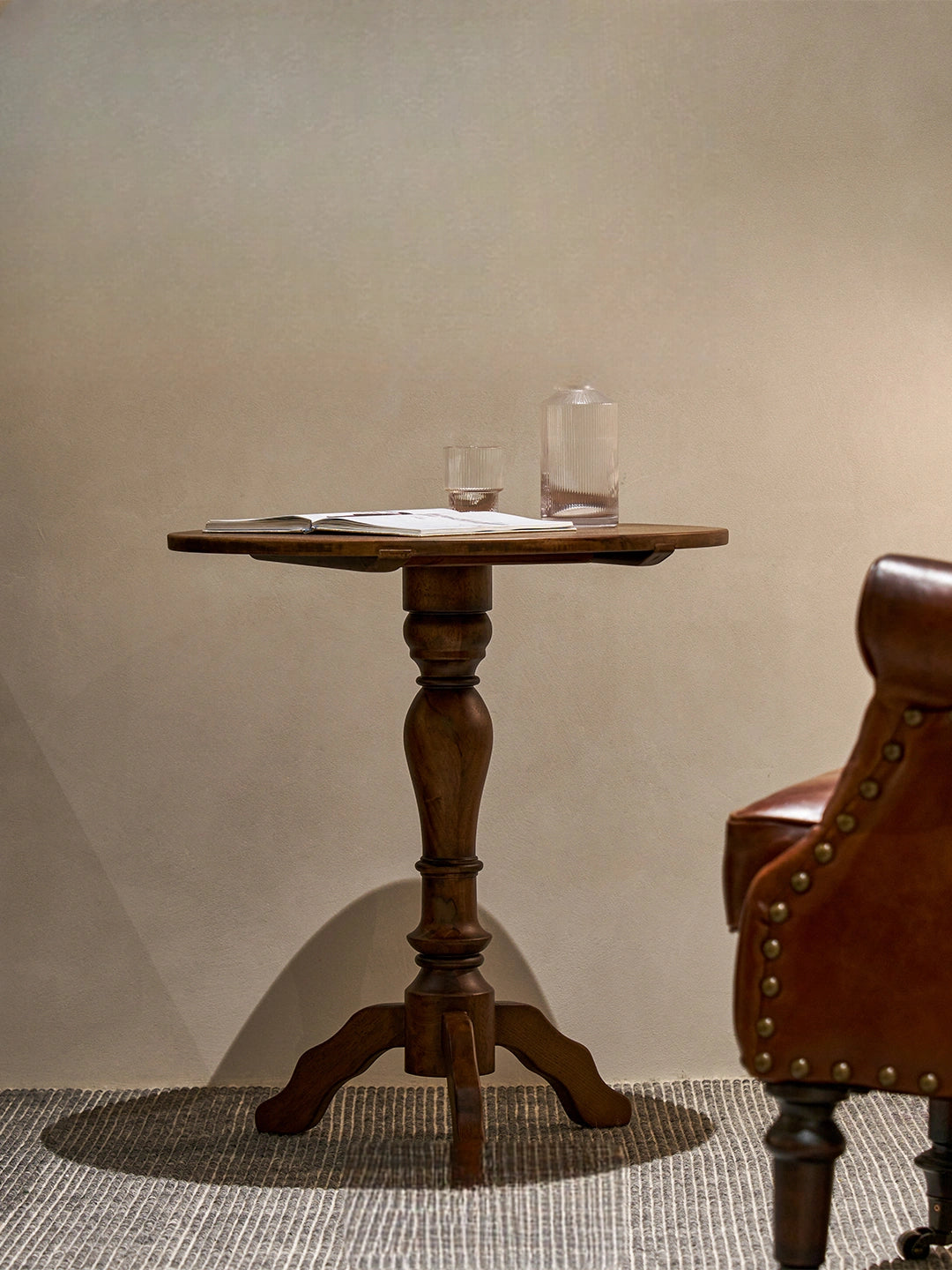 A00034 Side Table in a finished interior.