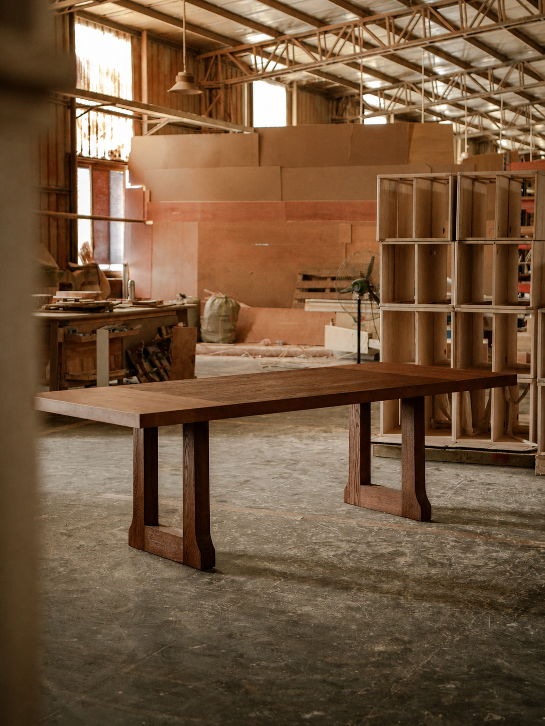 A00036 Dining Table in a finished interior.