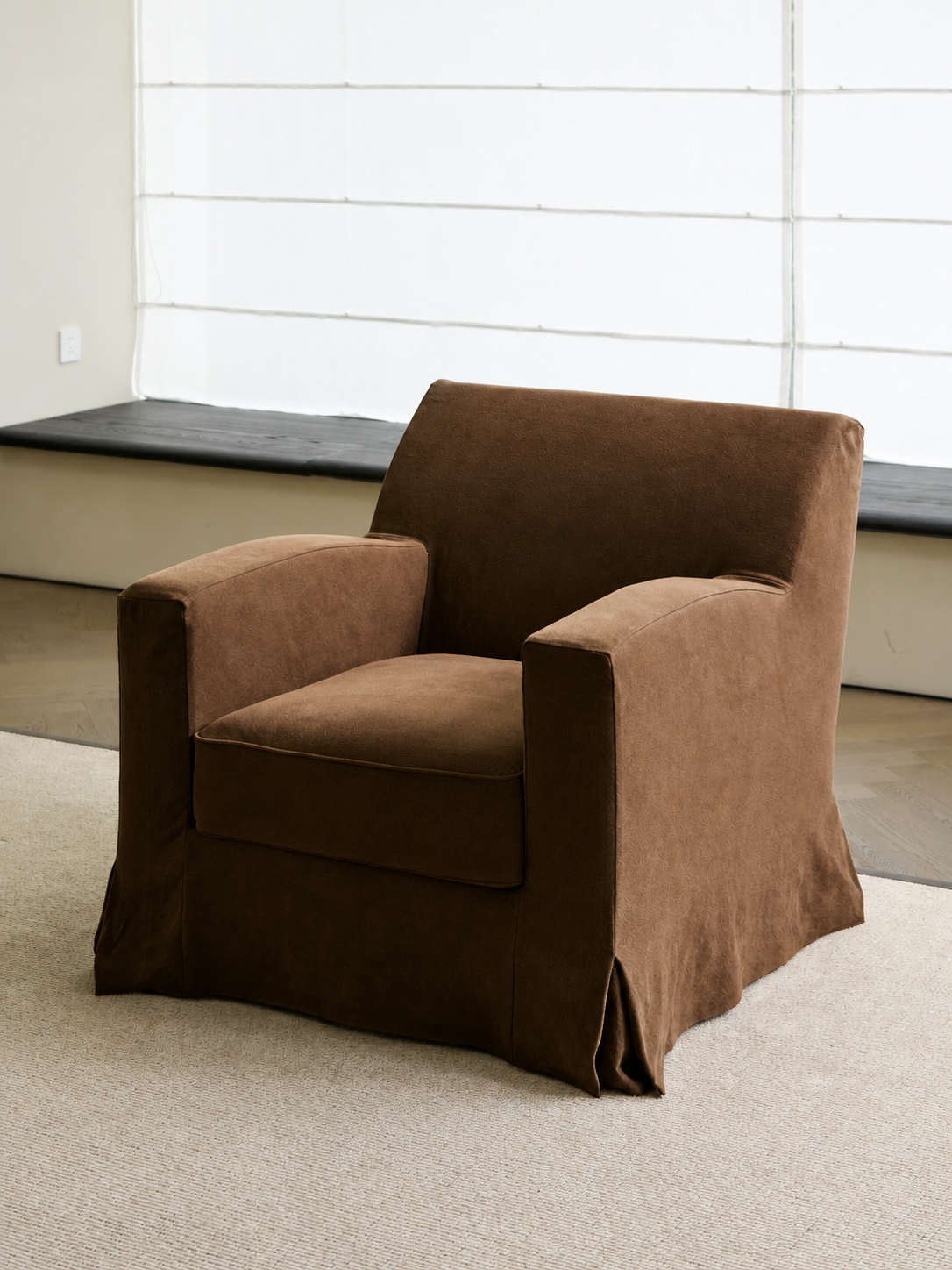 A00025 Lounge Chair in a finished interior.