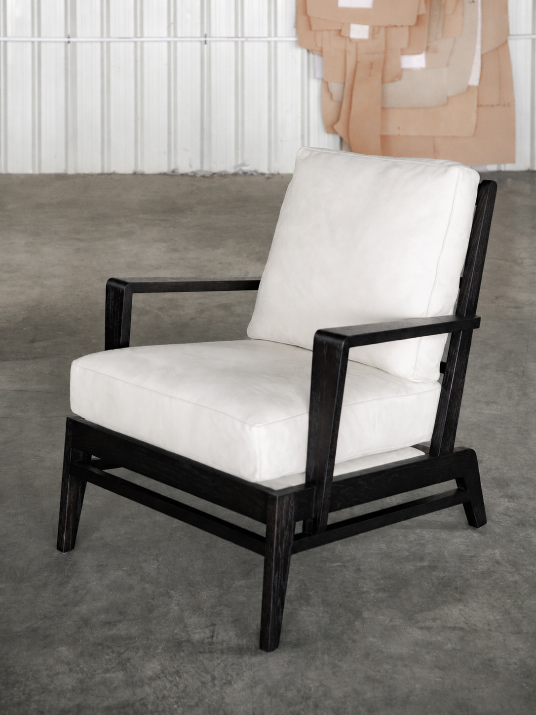 A00032 Lounge Chair in a finished interior.