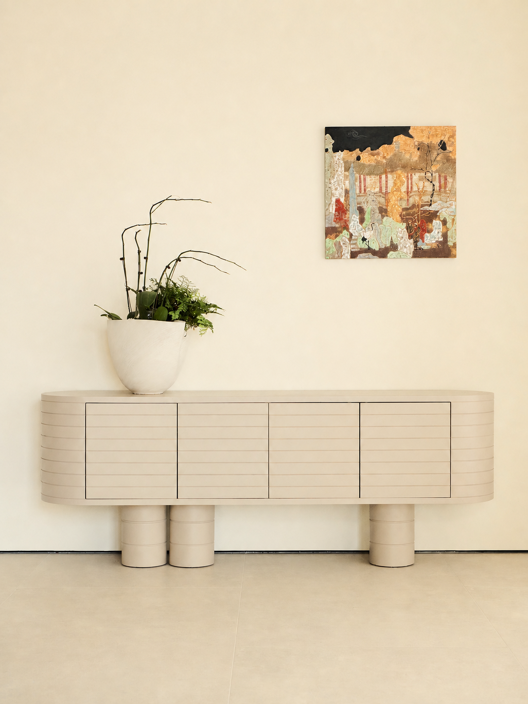 A00020 Sideboard in a finished interior.