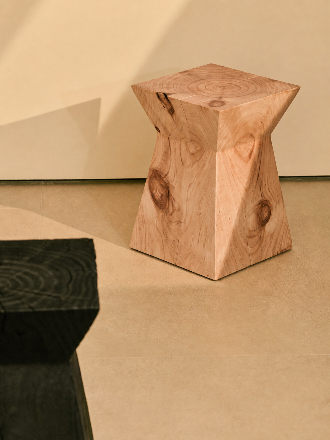 A00004 Stool in a finished interior.