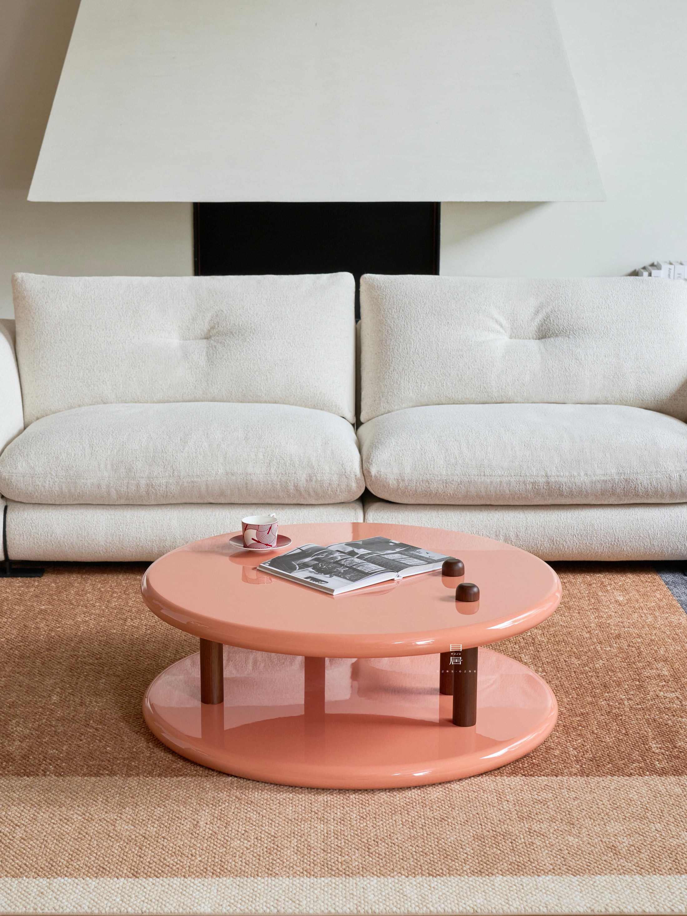 Luna Lane Coffee Table in a finished interior.