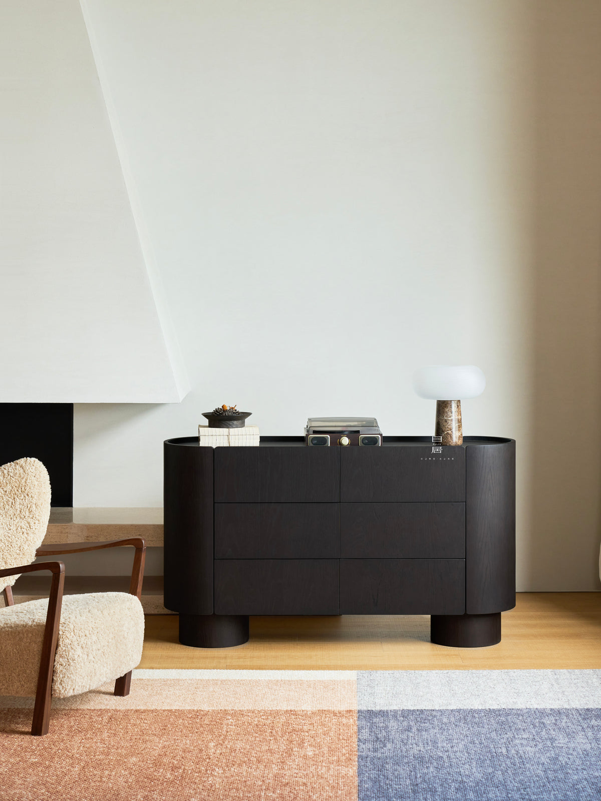 Flora Meadow Dresser in a finished interior.
