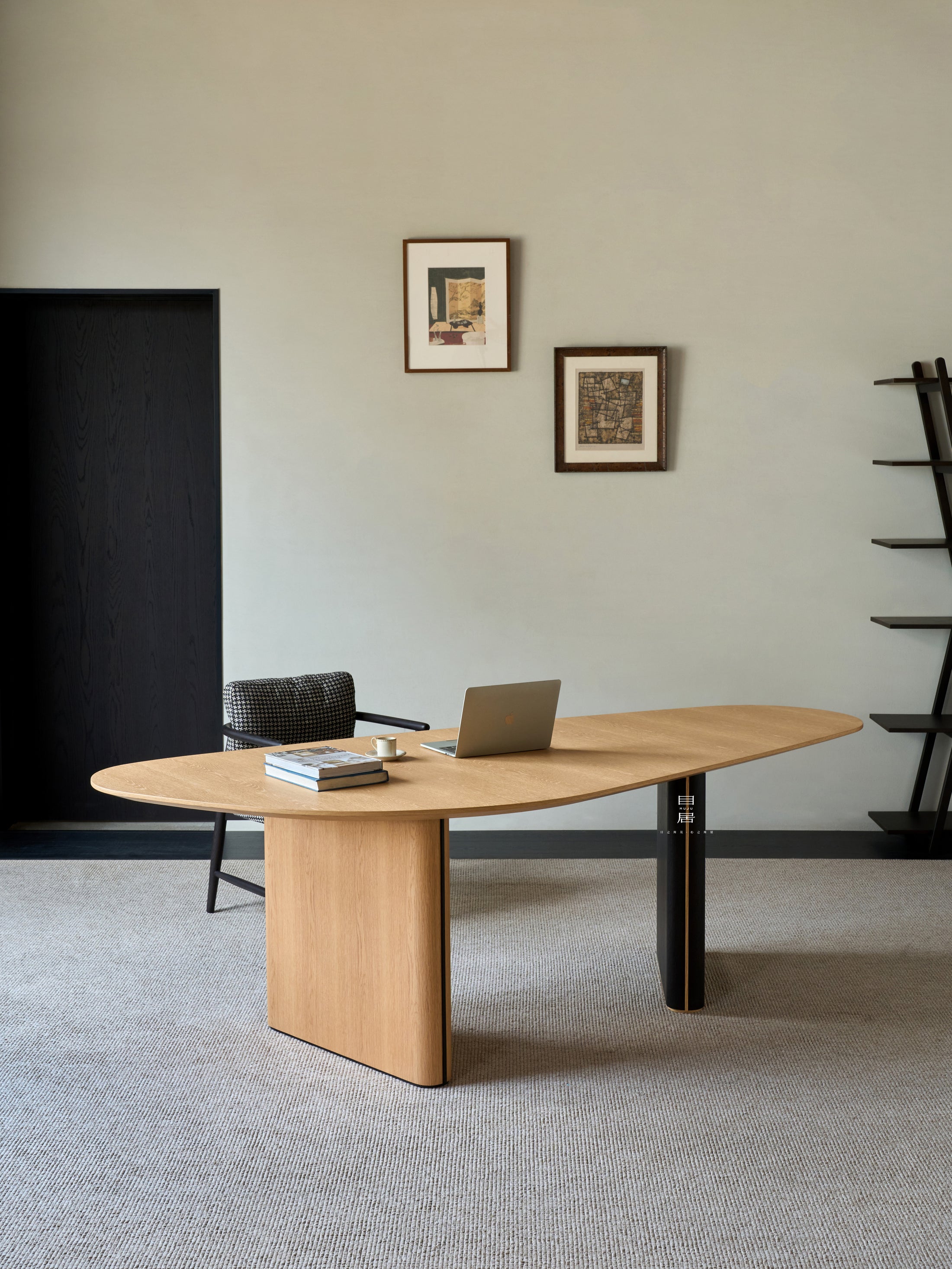 Halo Meadow Desk in a finished interior.
