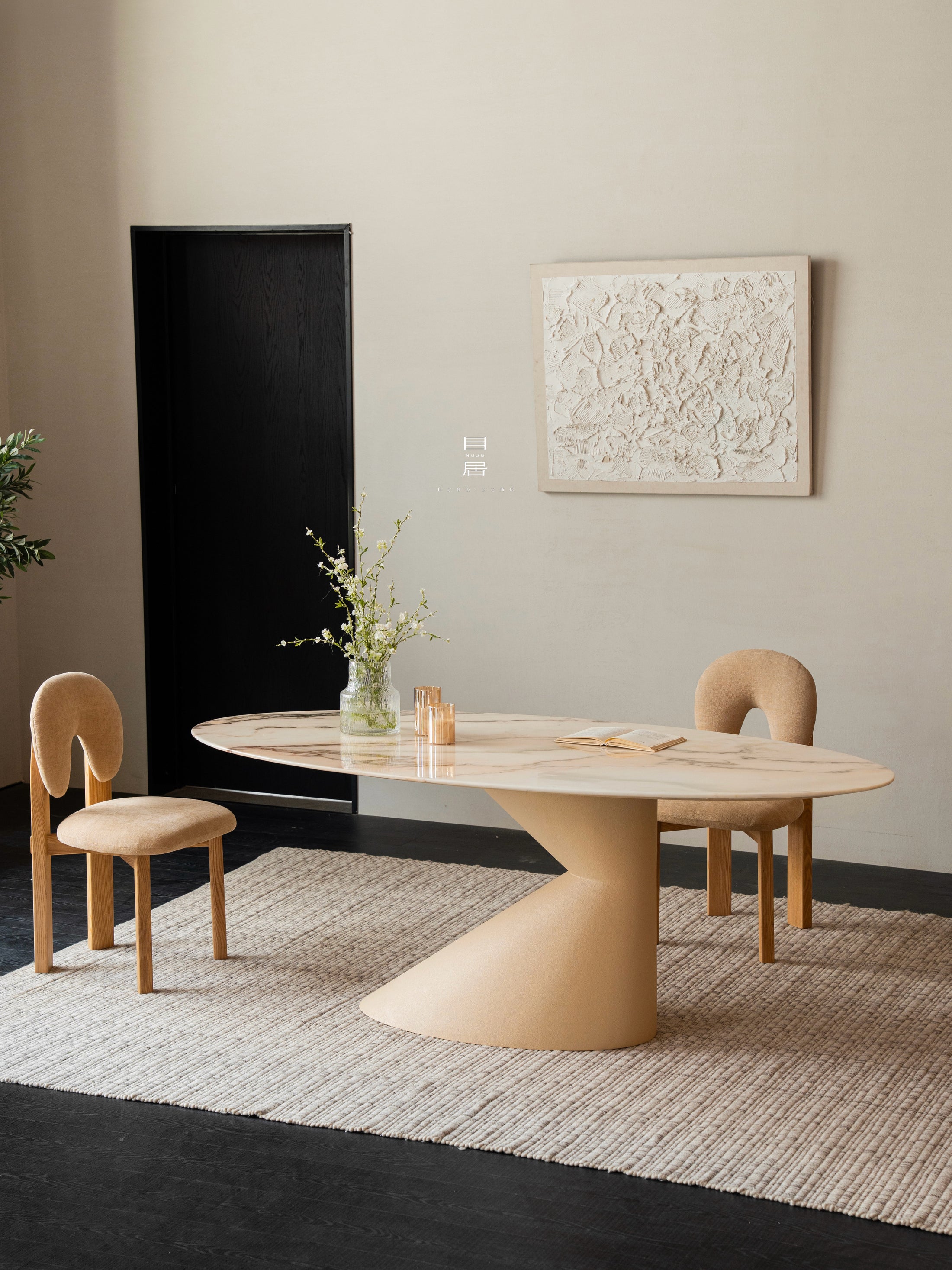 Harbor Meadow Dining Table in a finished interior.
