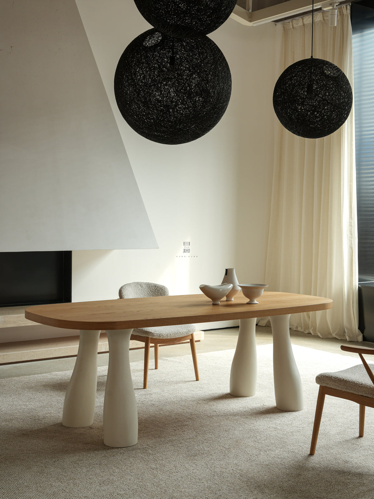Ivory Meadow Dining Table in a finished interior.
