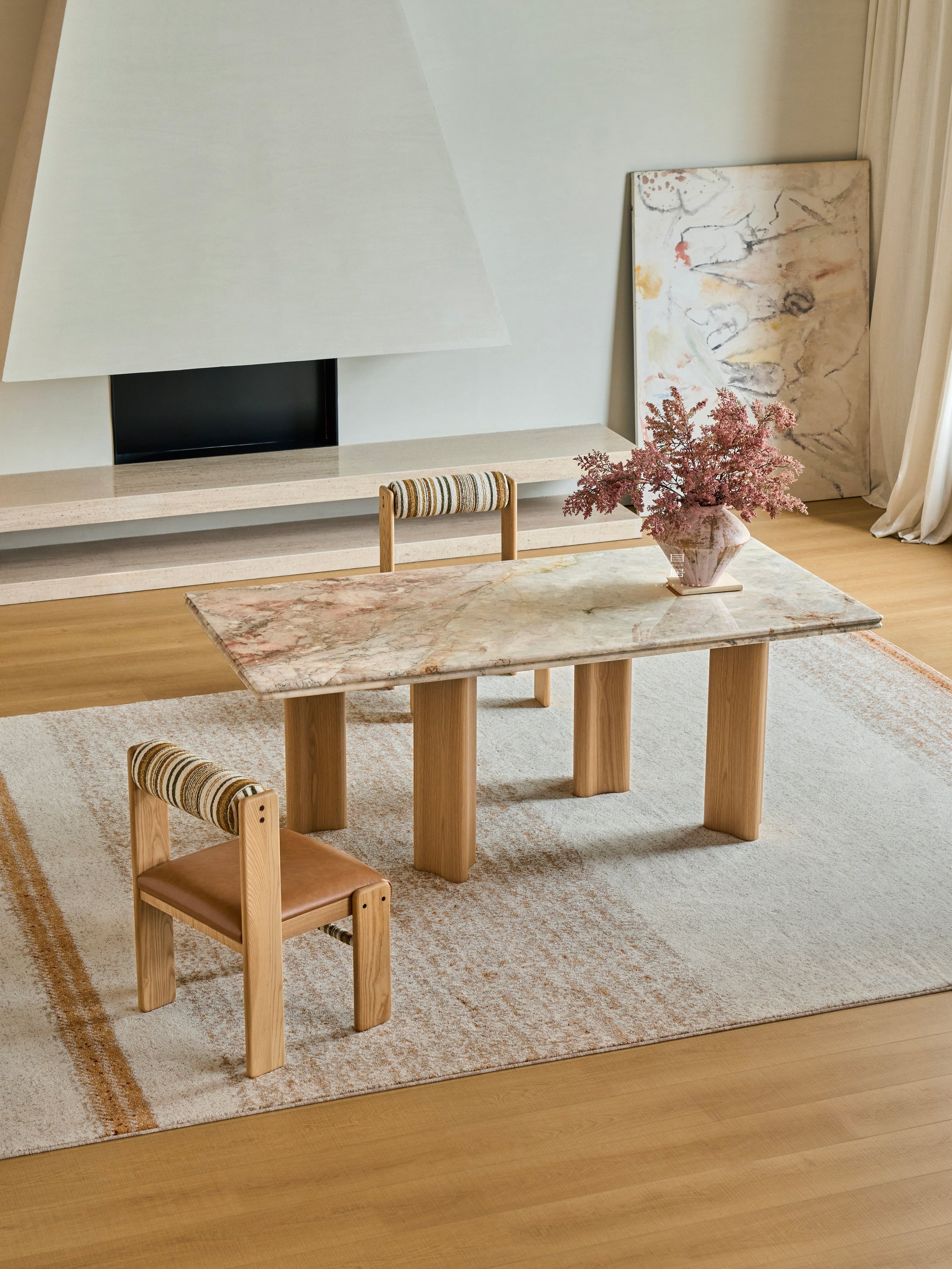 Linden Meadow Dining Table in a finished interior.