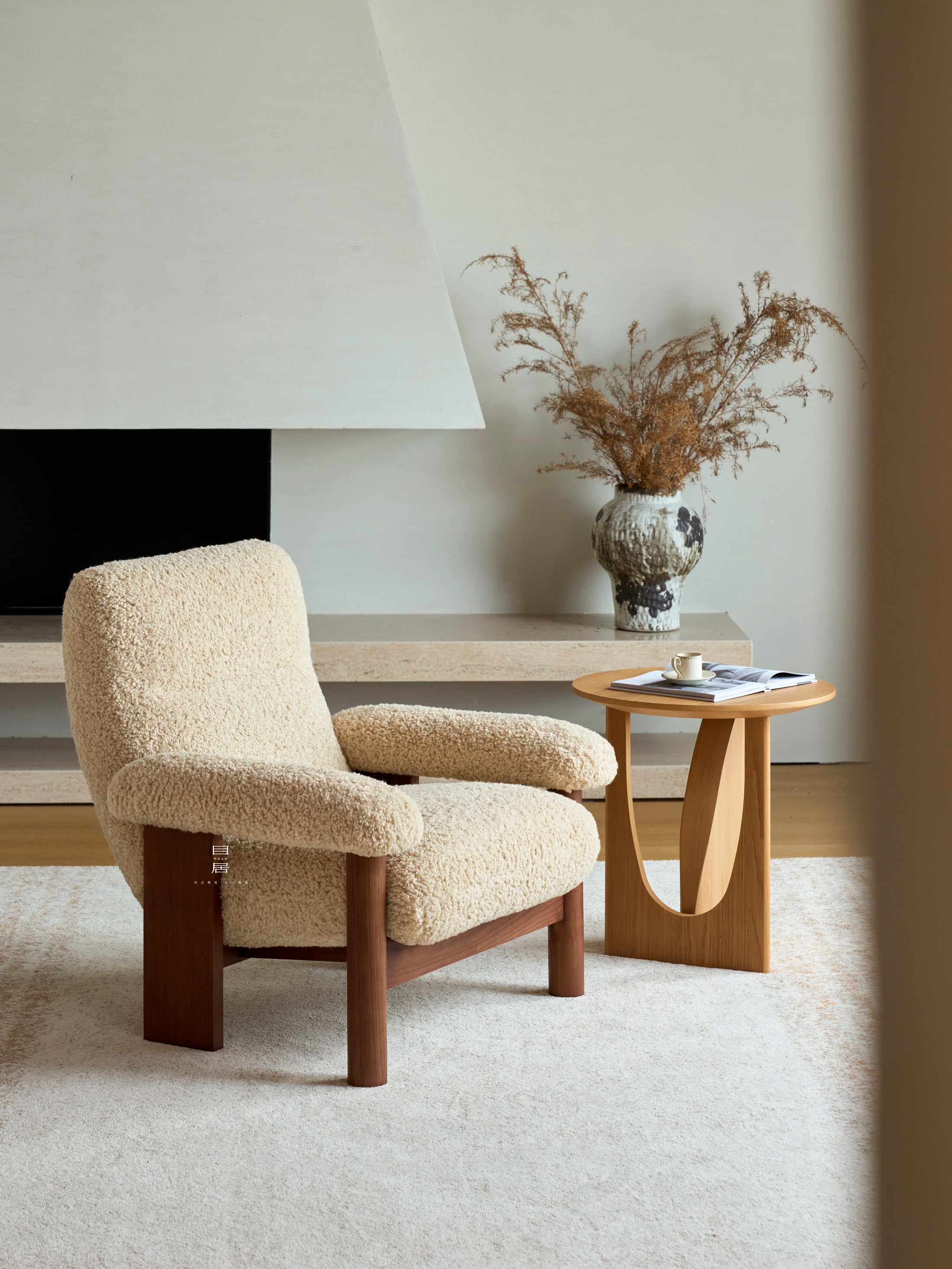 Sylvan Meadow Lounge Chair in a finished interior.