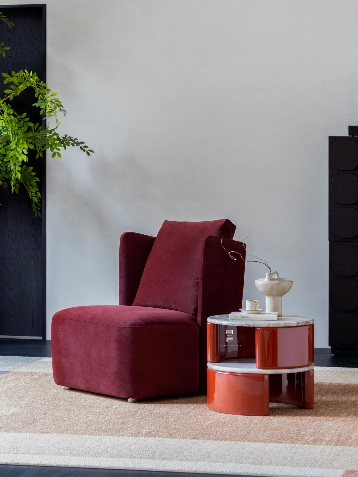 Vale Meadow Lounge Chair in a finished interior.