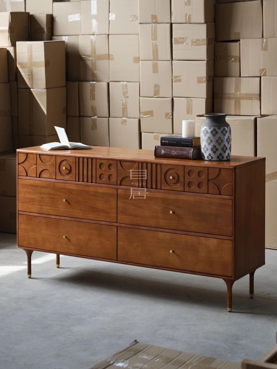Elm Mist Sideboard in a finished interior.