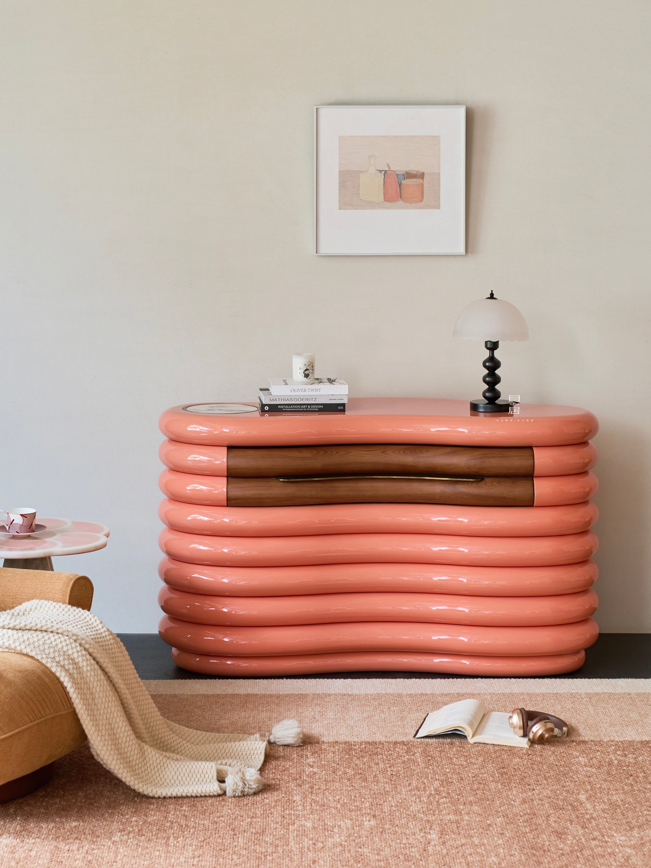 Harbor Mist Sideboard in a finished interior.