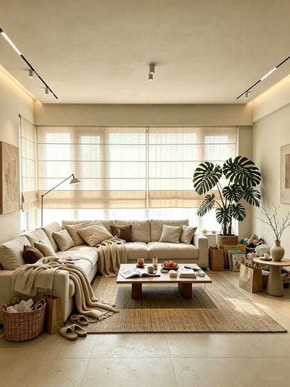 Reed Mist Curtain Panel — interior view 03