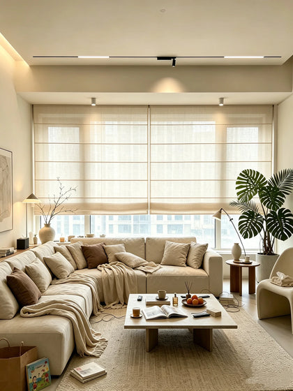Reed Mist Curtain Panel — interior view 05