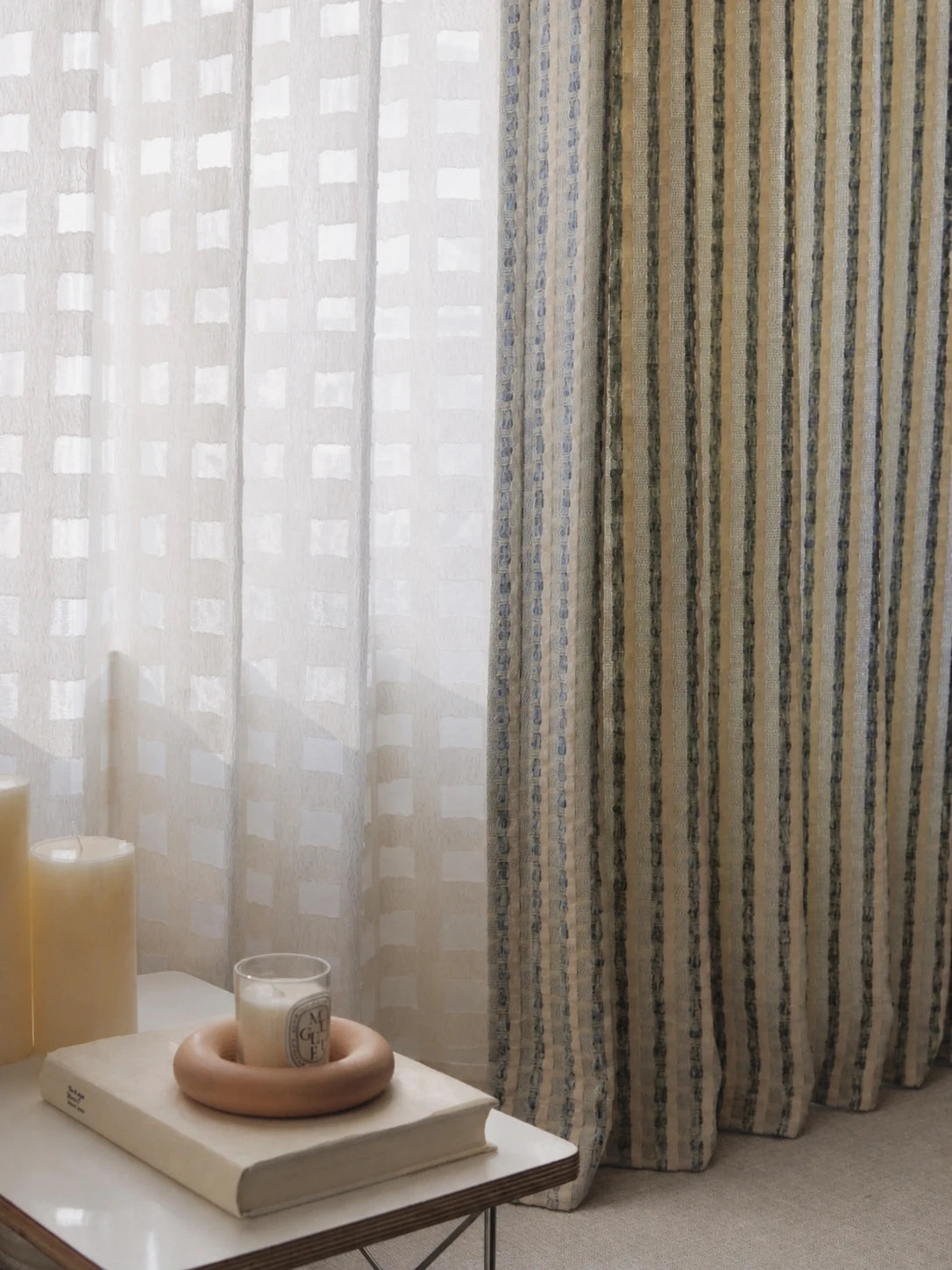 Aster Nest Curtain Panel in a finished interior.