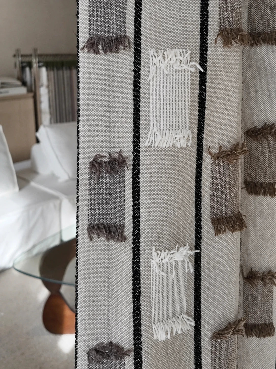 Aurelia Nest Curtain Panel in a finished interior.