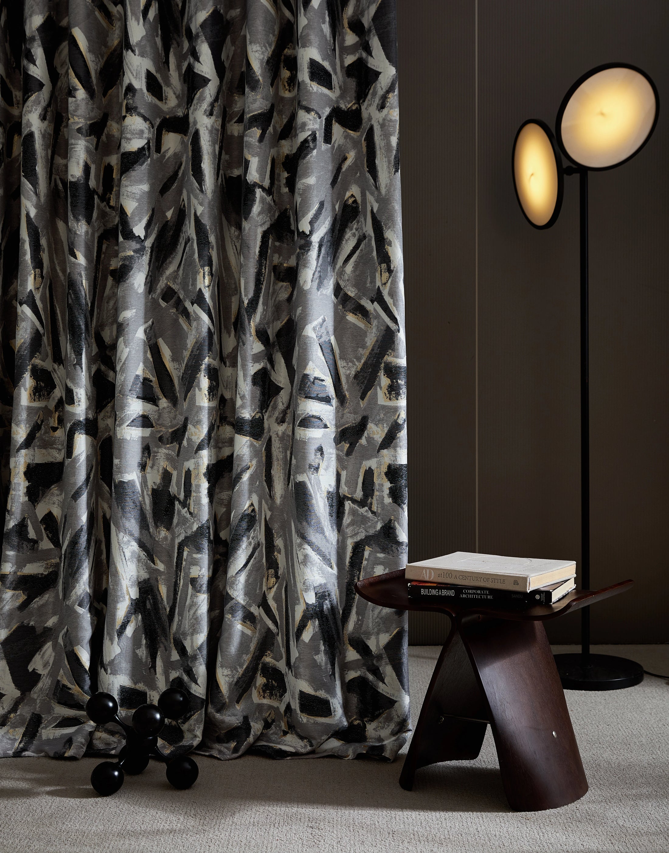 Marlow Nest Curtain Panel in a finished interior.
