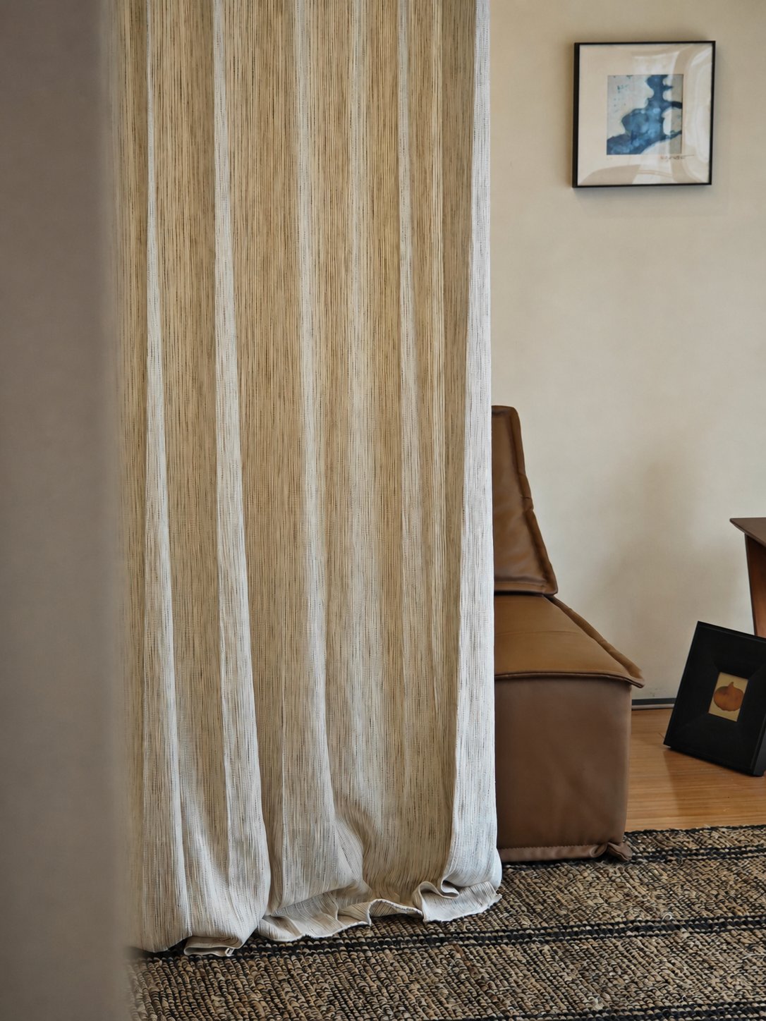 Reed Oak Curtain Panel in a finished interior.