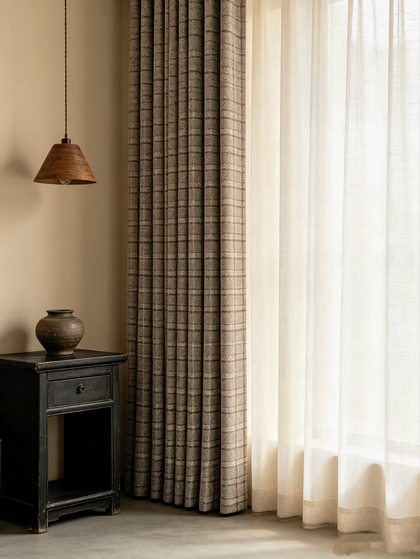 Solace Oak Curtain Panel — interior view 06