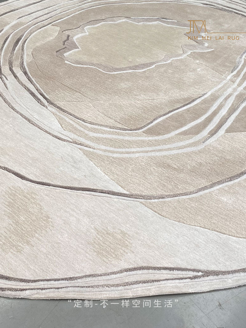 Willow Oak Area Rug in a finished interior.
