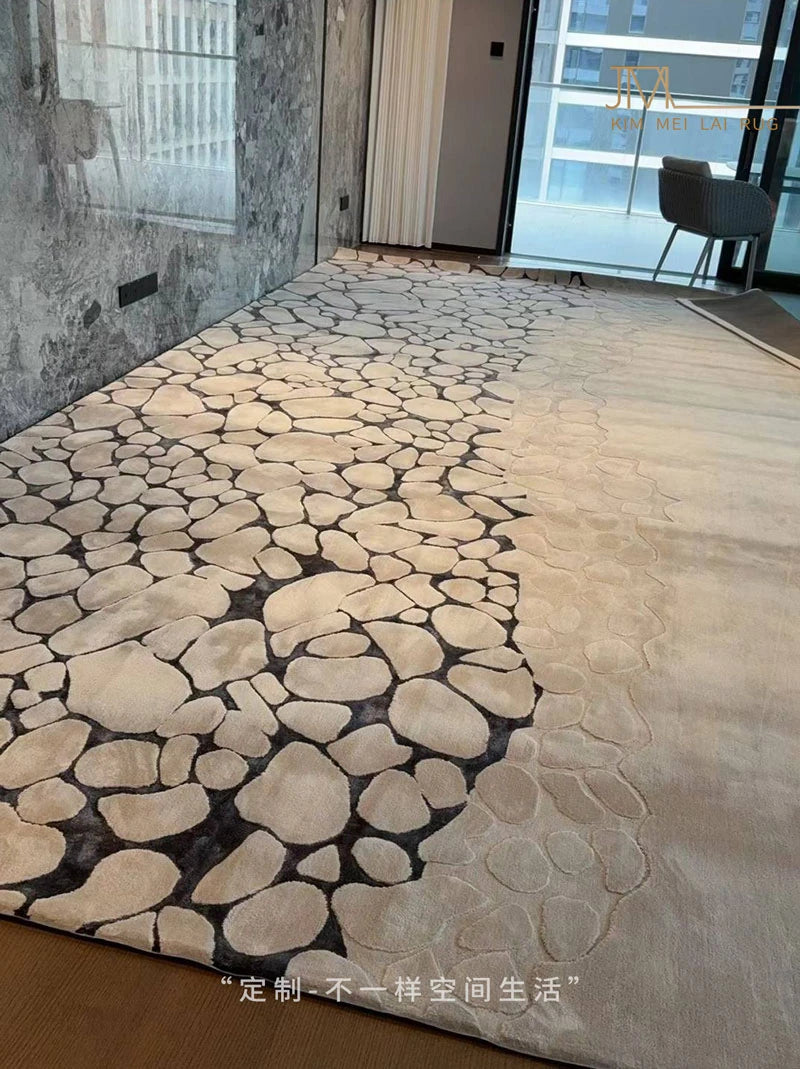 Celine Park Area Rug in a finished interior.