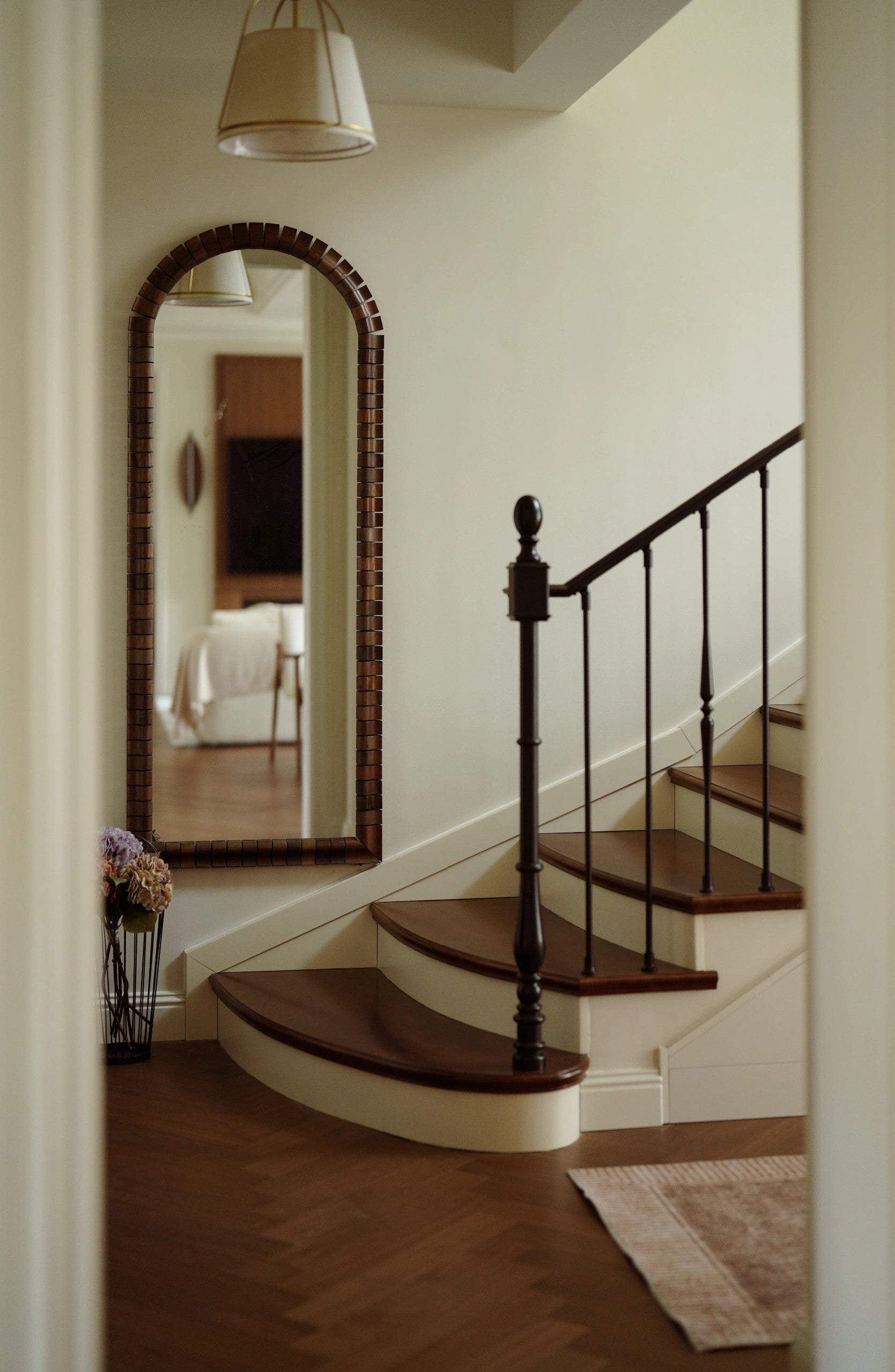 Pearl Ridge Mirror in a finished interior.