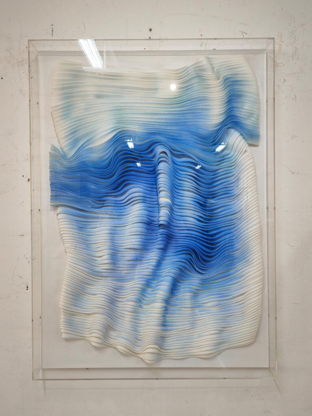 Celine River Wall Art in a finished interior.