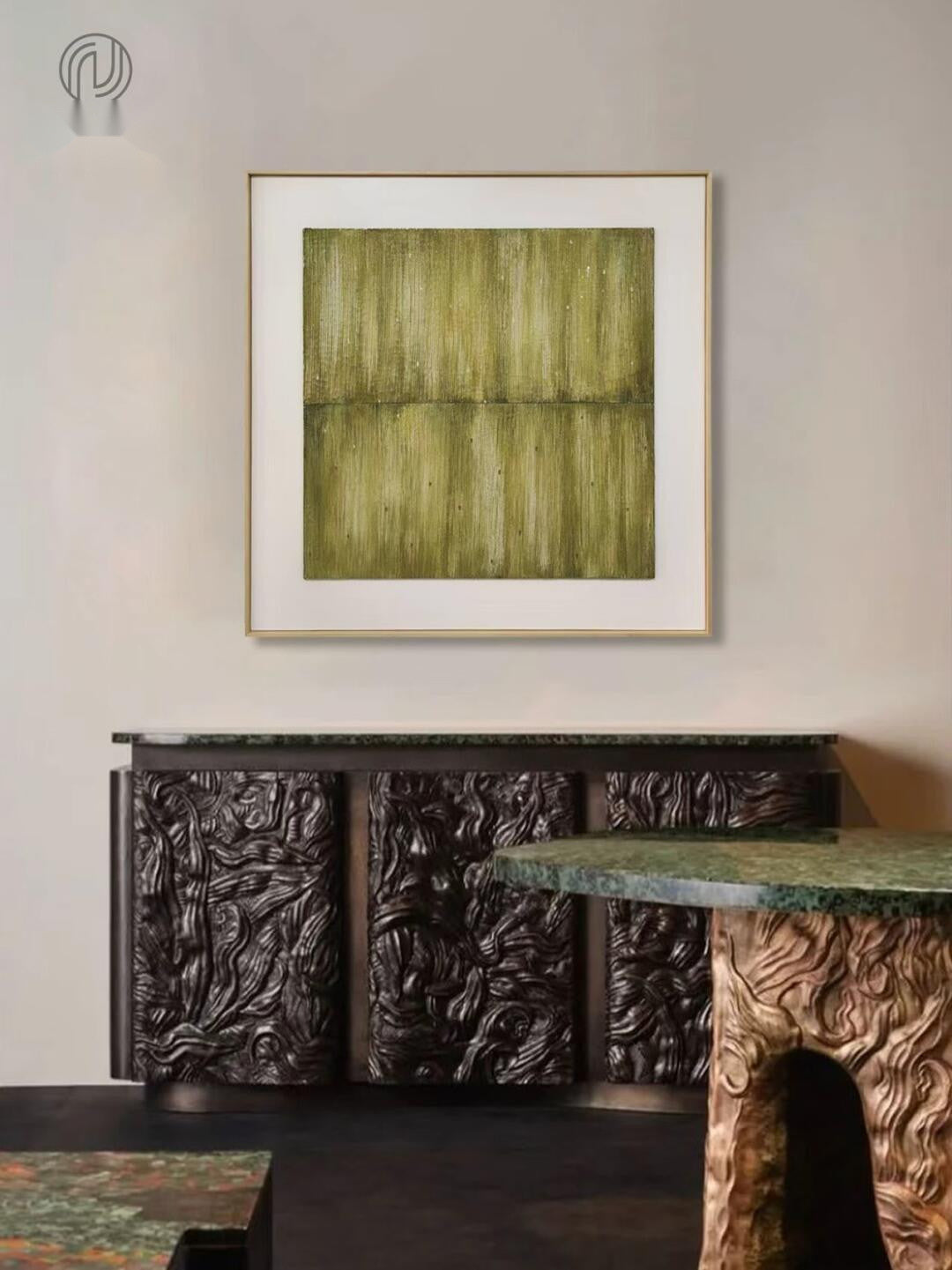 Elm River Wall Art in a finished interior.