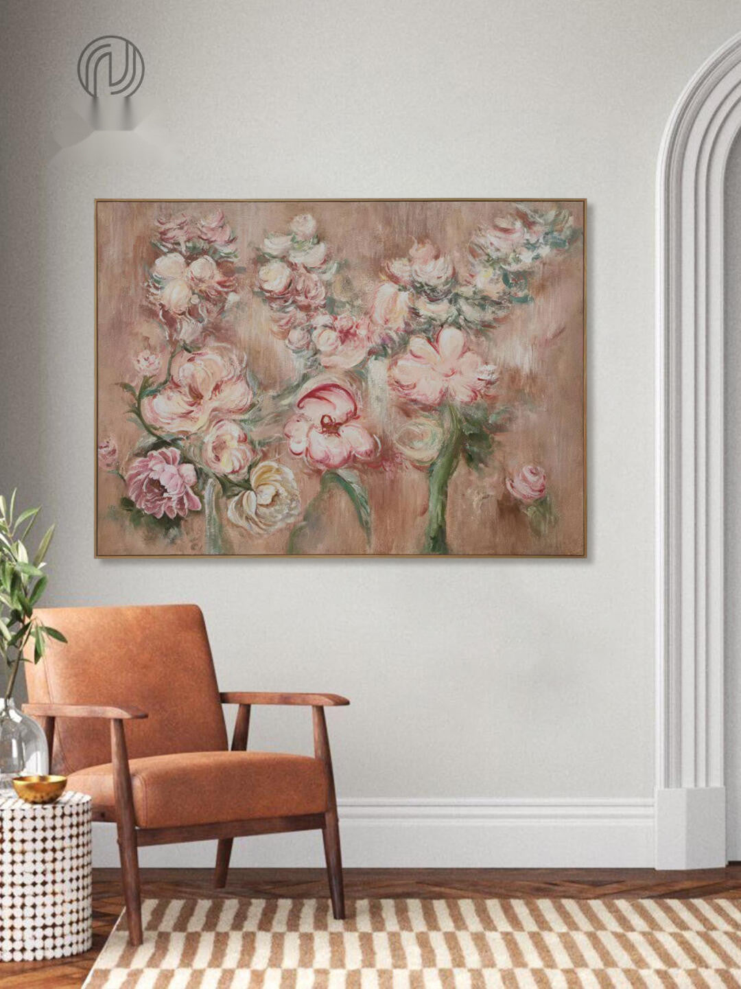 Linden River Wall Art in a finished interior.