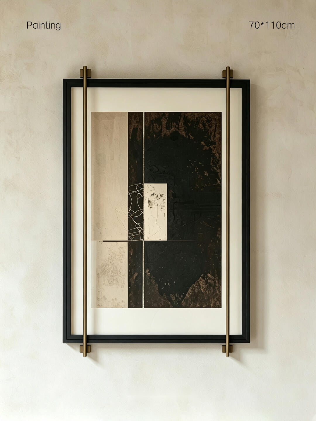Olive Shore Wall Art in a finished interior.