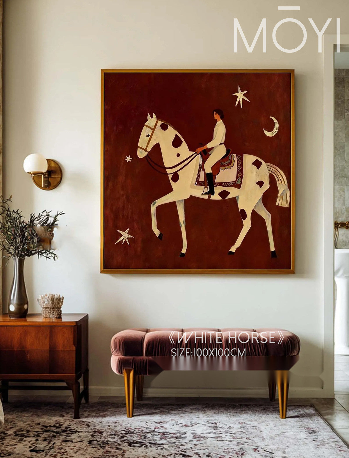 Dahlia Terrace Wall Art in a finished interior.