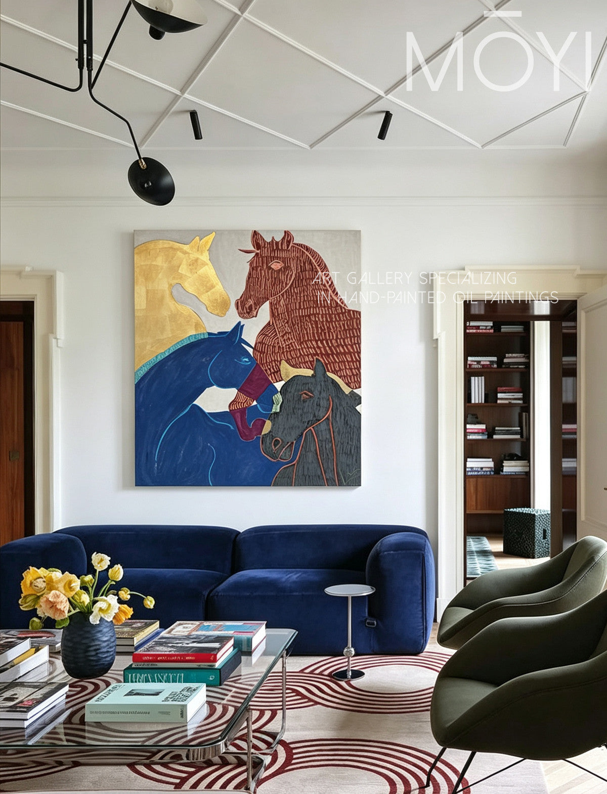Glen Terrace Wall Art in a finished interior.