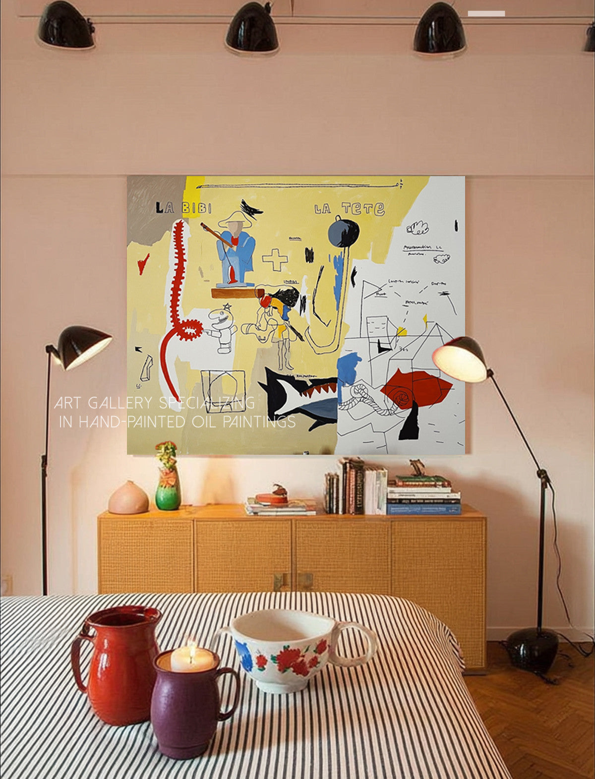 Dahlia Vale Wall Art in a finished interior.