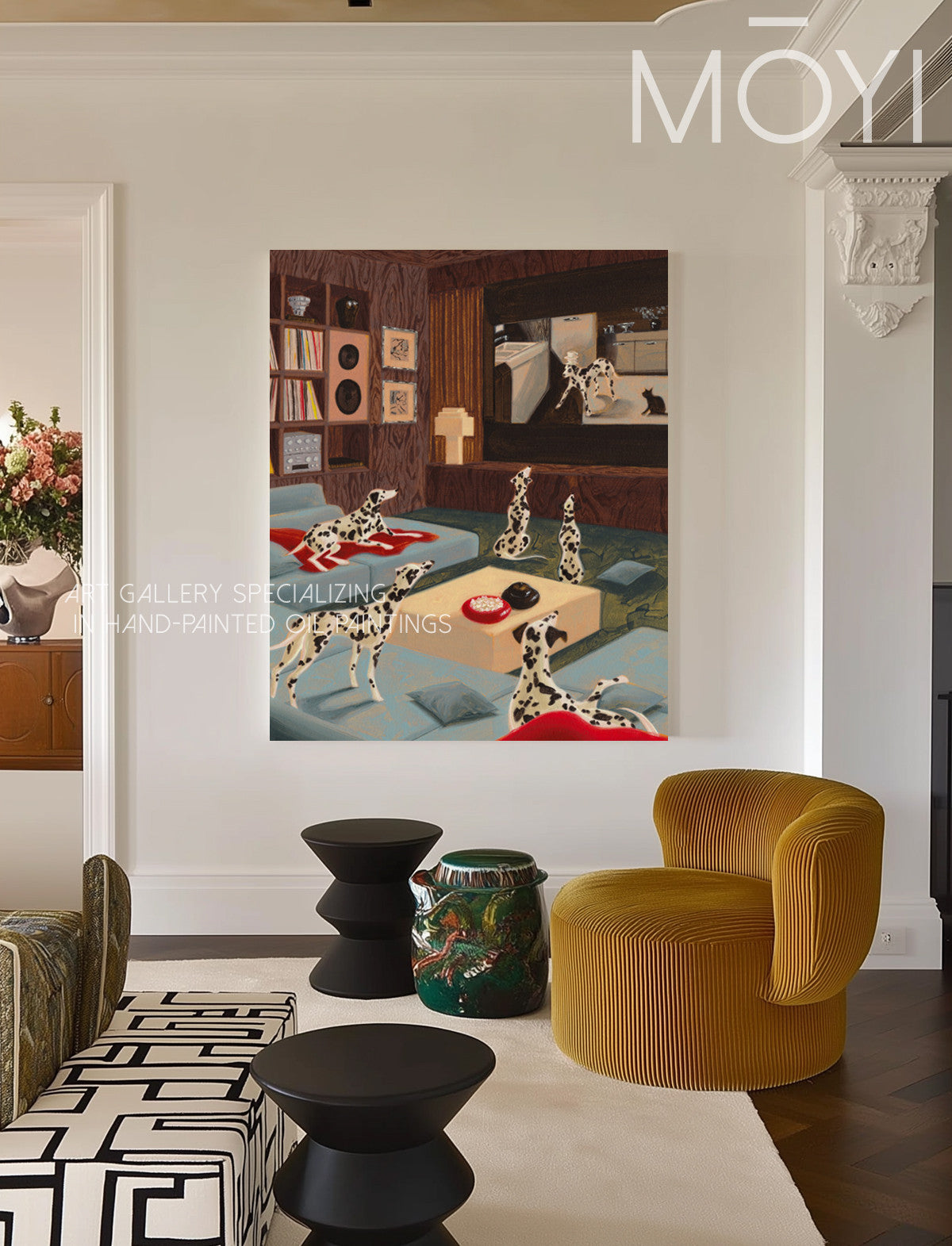 Elm Vale Wall Art in a finished interior.