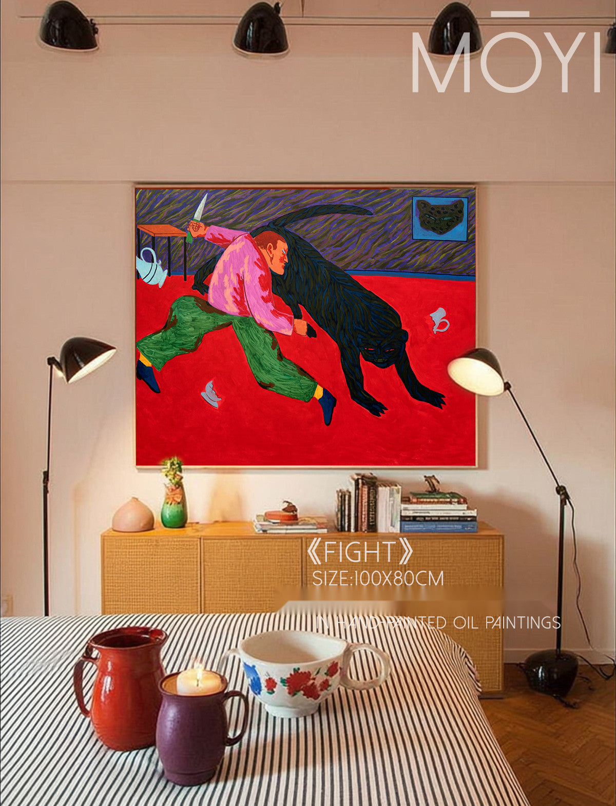 Ivory Vale Wall Art in a finished interior.