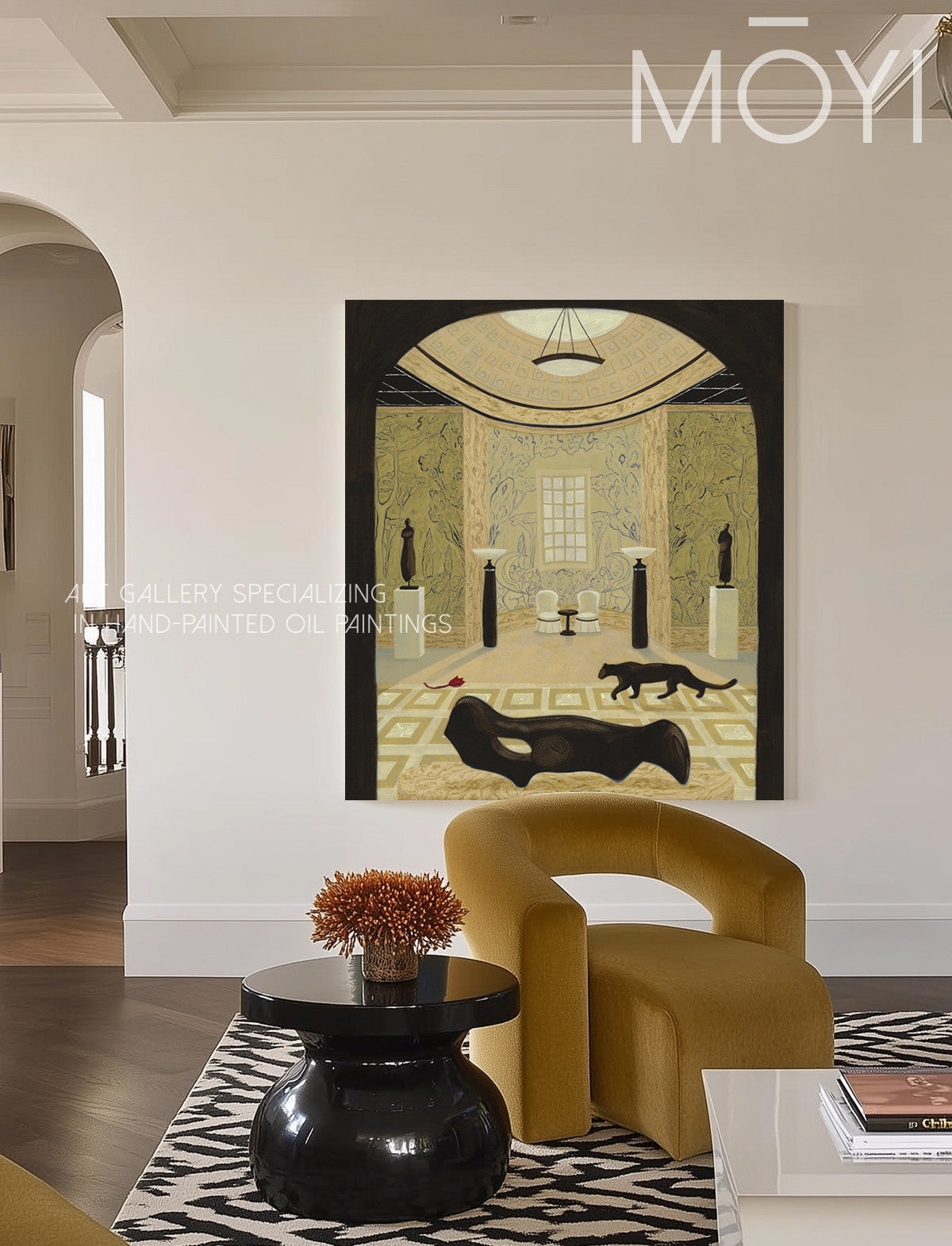 Orion Vale Wall Art in a finished interior.
