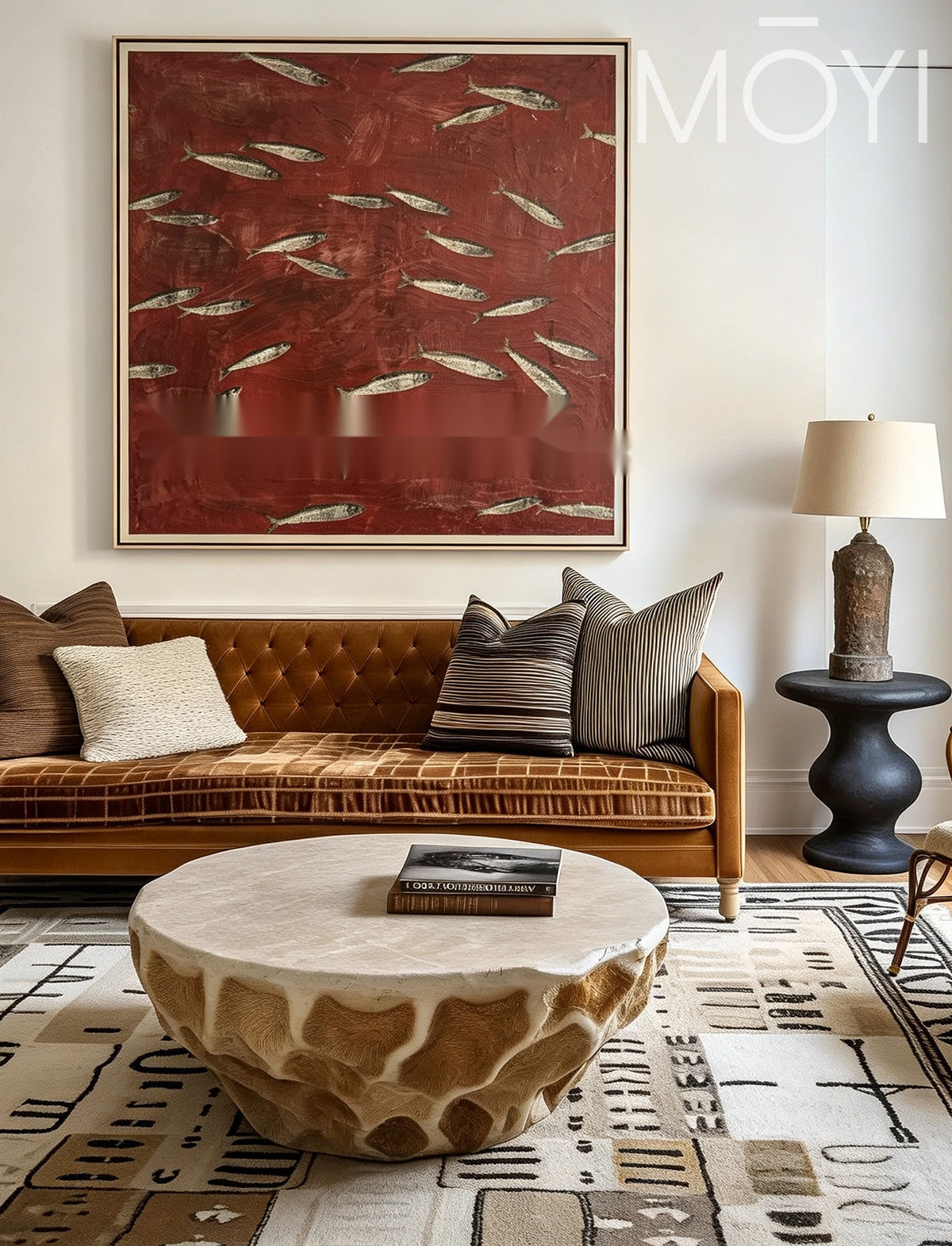 Reed Vale Wall Art in a finished interior.