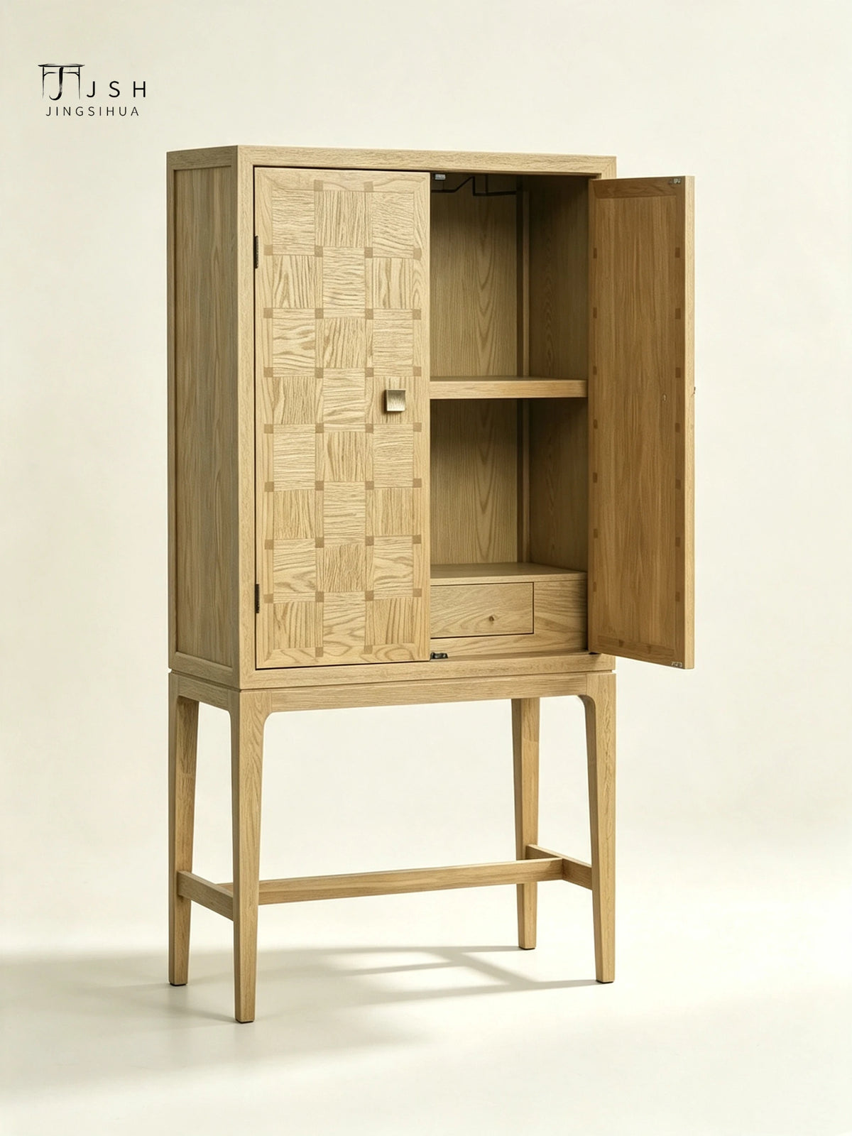 Aurelia Wells Cabinet in a finished interior.