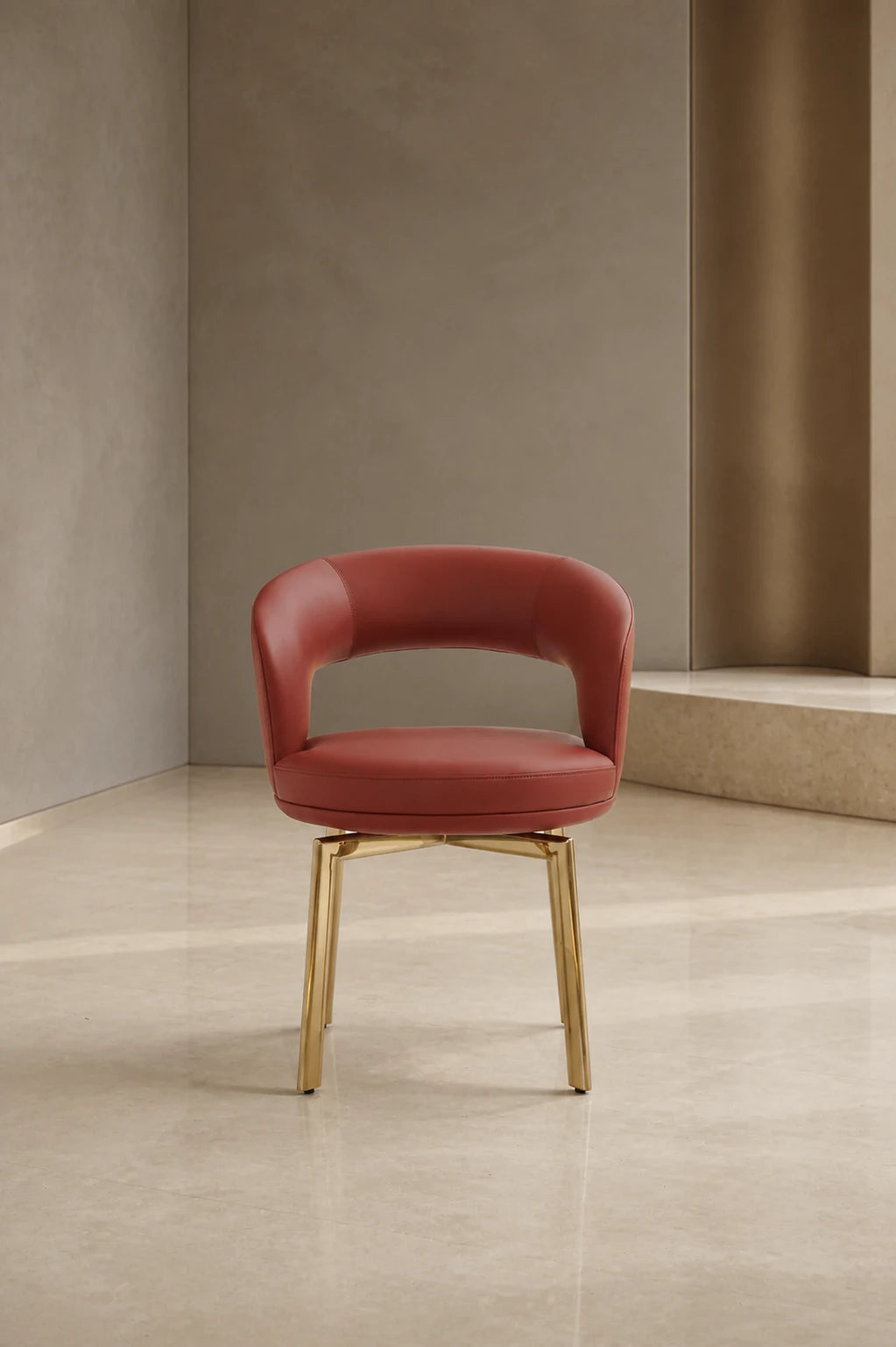 Alba Wood Dining Chair in a finished interior.