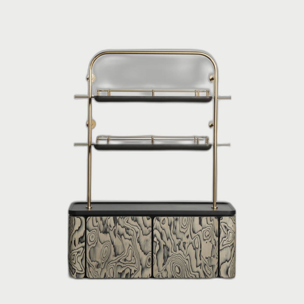 Iris Wood Decorative Object — neutral background 01