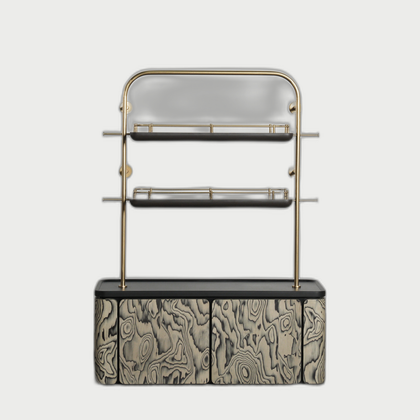 Iris Wood Decorative Object — neutral background 01