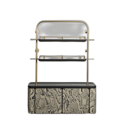 Iris Wood Decorative Object — white background 02